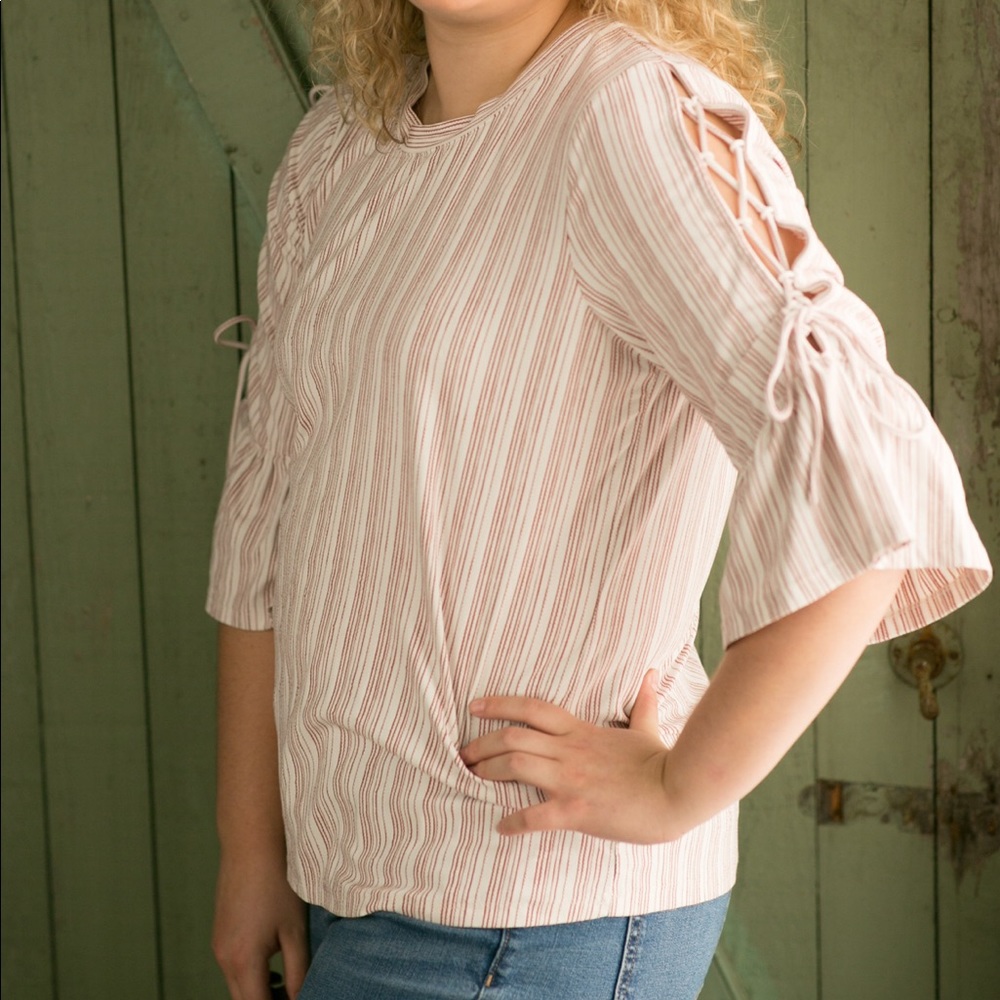 Ruffled sleeves blouse